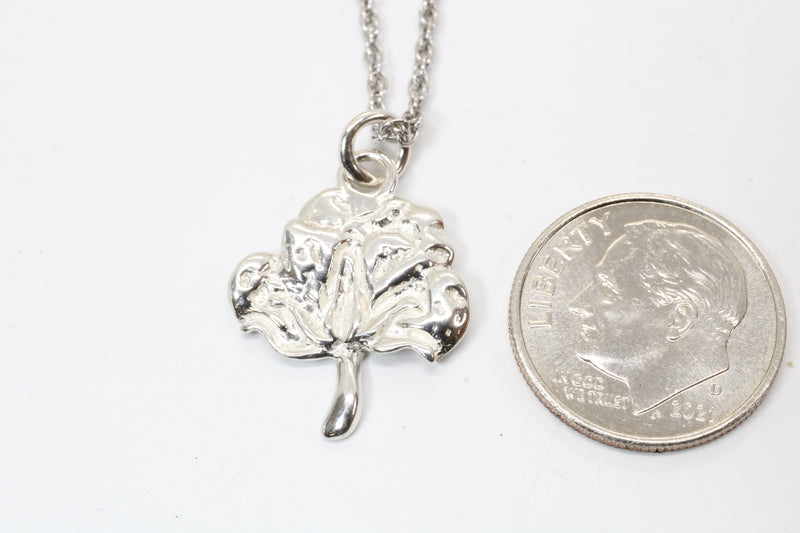 925 Sterling Silver Cotton Boll Necklace for Cotton Anniversary Gift