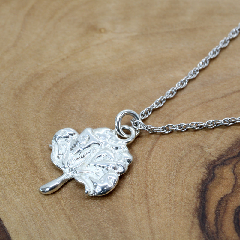 925 Sterling Silver Cotton Boll Necklace for Cotton Anniversary Gift