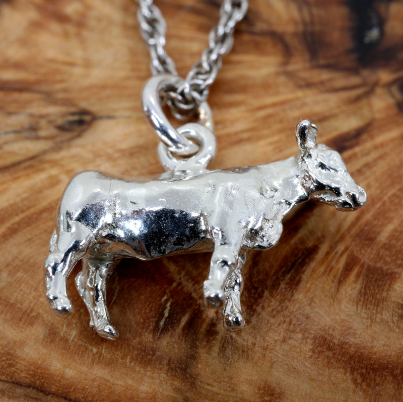 Silver Heifer Necklace made in 925 Sterling Silver for her