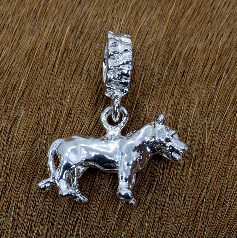 Silver Lioness Slide Charm for her Slide Bracelet