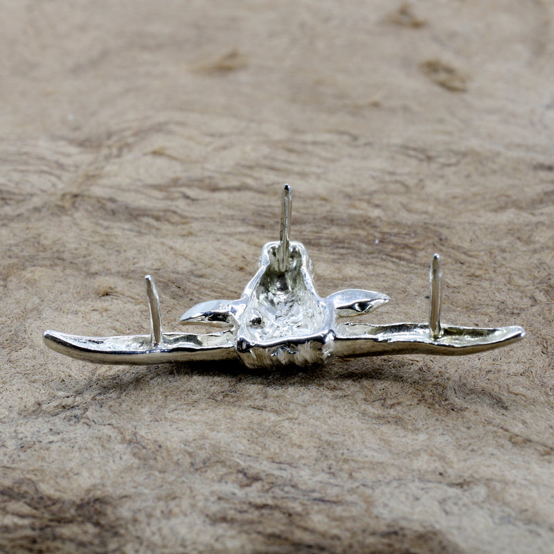 Texas Longhorn Hat Pin For Him with 925 Sterling Silver Longhorn