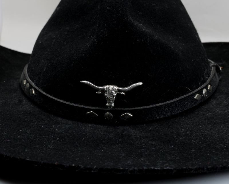 Texas Longhorn Hat Pin For Him with 925 Sterling Silver Longhorn