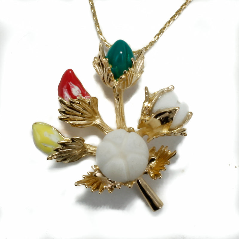 Agrijewelry has coton boll jewelry for the cotton farmer's wife