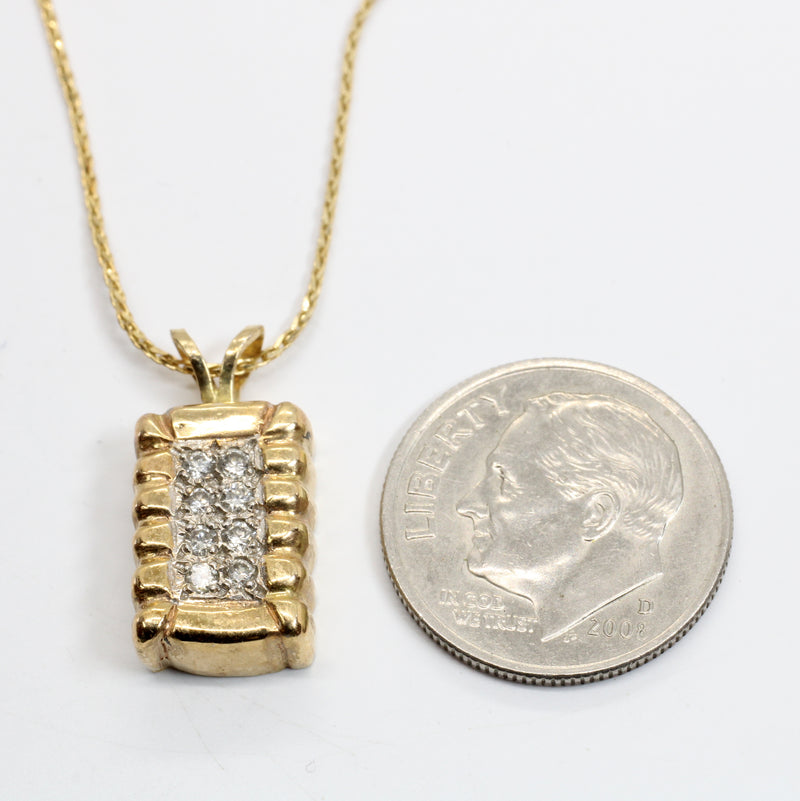 Set of Diamond Cotton Bale Necklace and Earrings with Small Bales