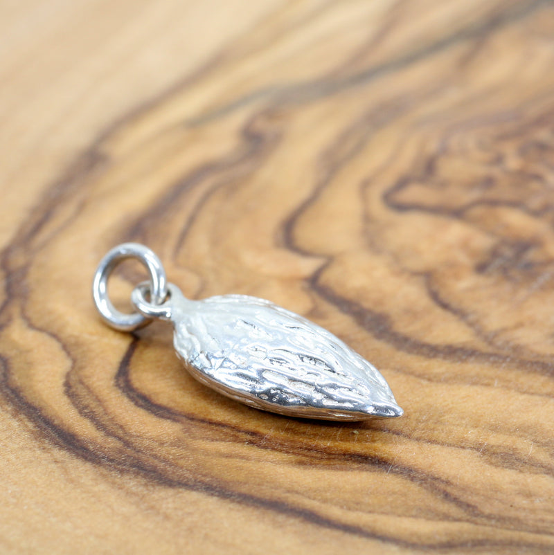 Silver Almond Charm in smaller size for her bracelet