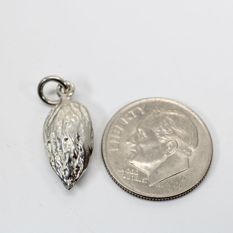 Silver Almond Charm in smaller size for her bracelet