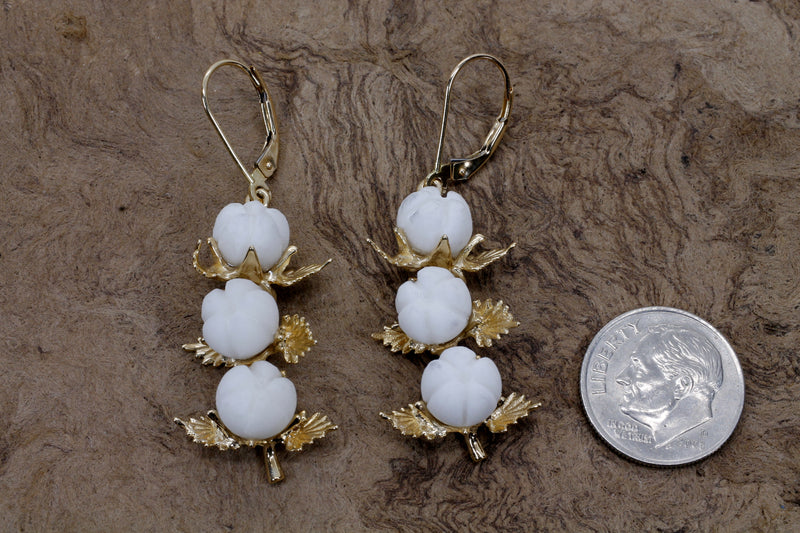 Agrijewelry has coton boll jewelry for the cotton farmer's wife