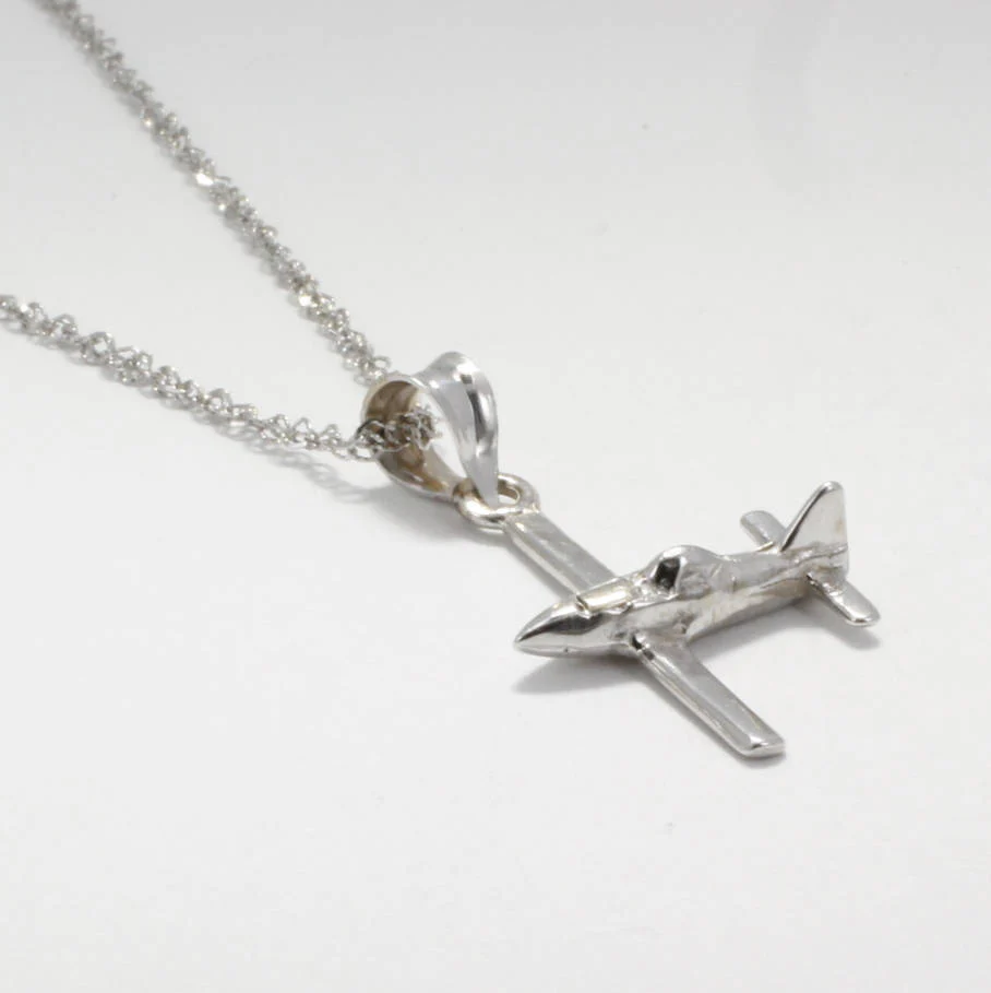 Airplane Air Tractor Necklace in 14kt White Gold Questions & Answers