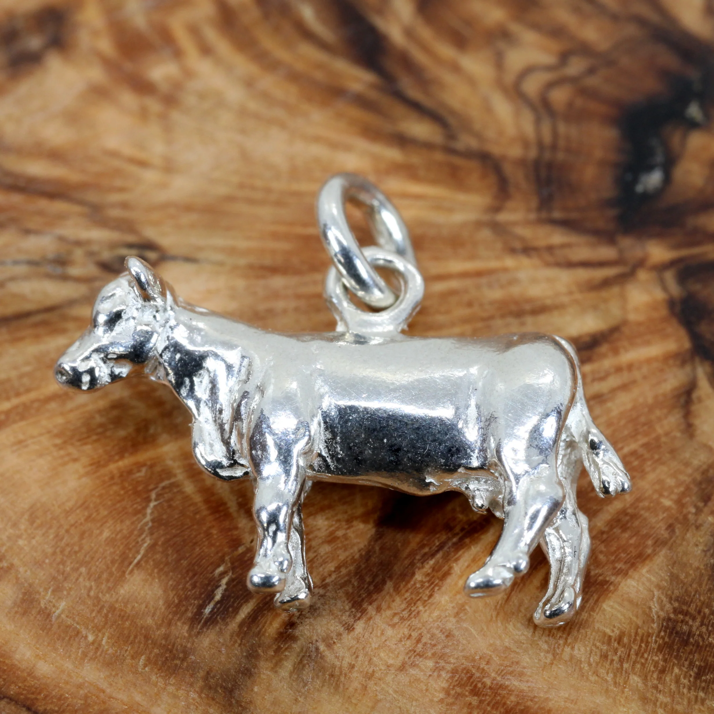 Silver Beef Cow Charm made in 925 Sterling Silver for her Bracelet Questions & Answers