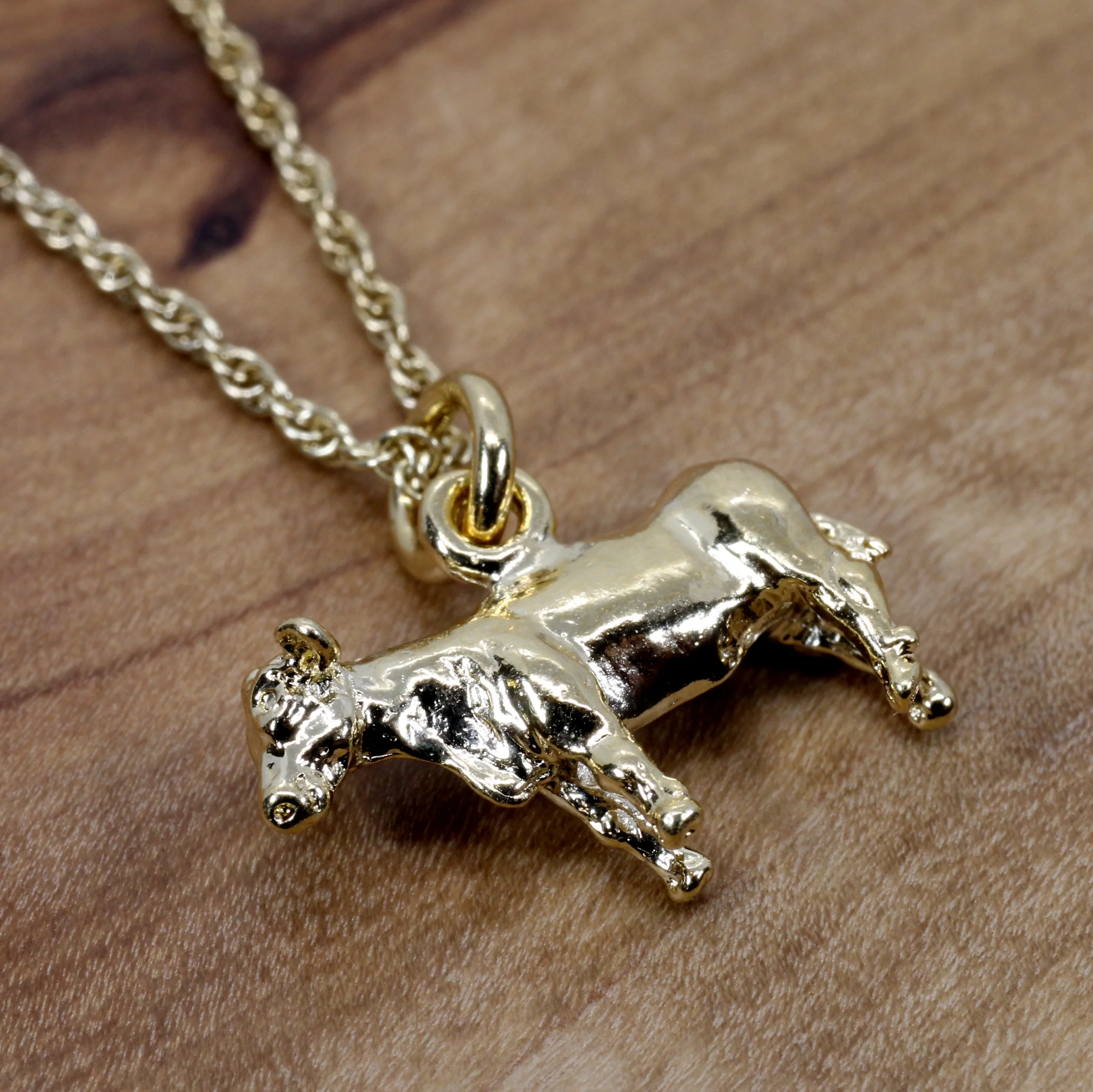 Gold Heifer Necklace for Her in 14kt Gold Vermeil Questions & Answers