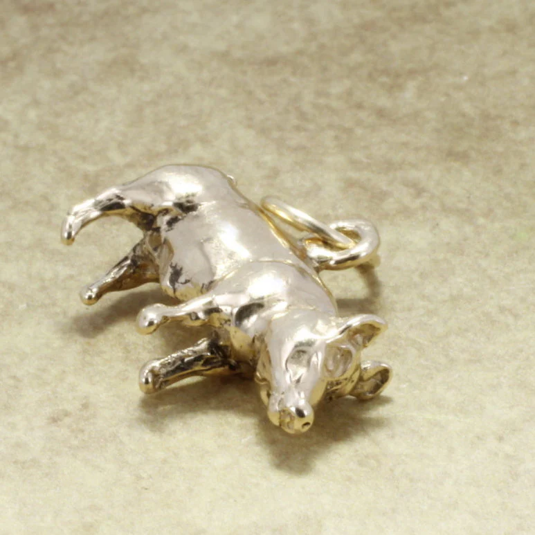 Gold Pig Charm made in Solid 14kt Yellow Gold Questions & Answers