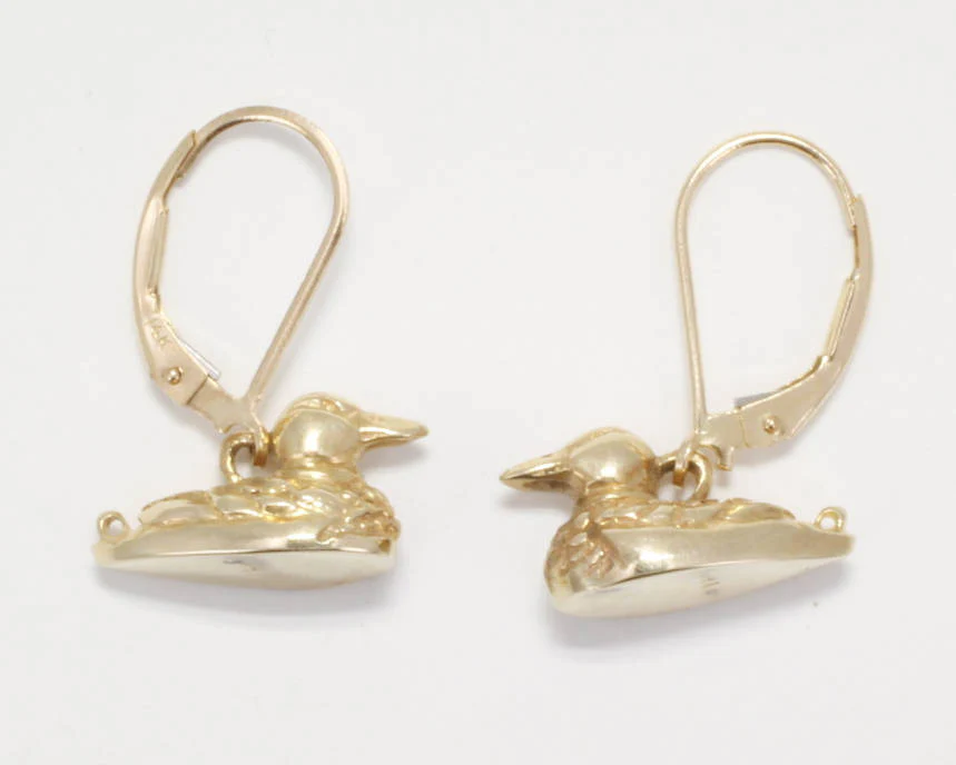 14kt gold Mallard Duck Dangle Earrings Questions & Answers
