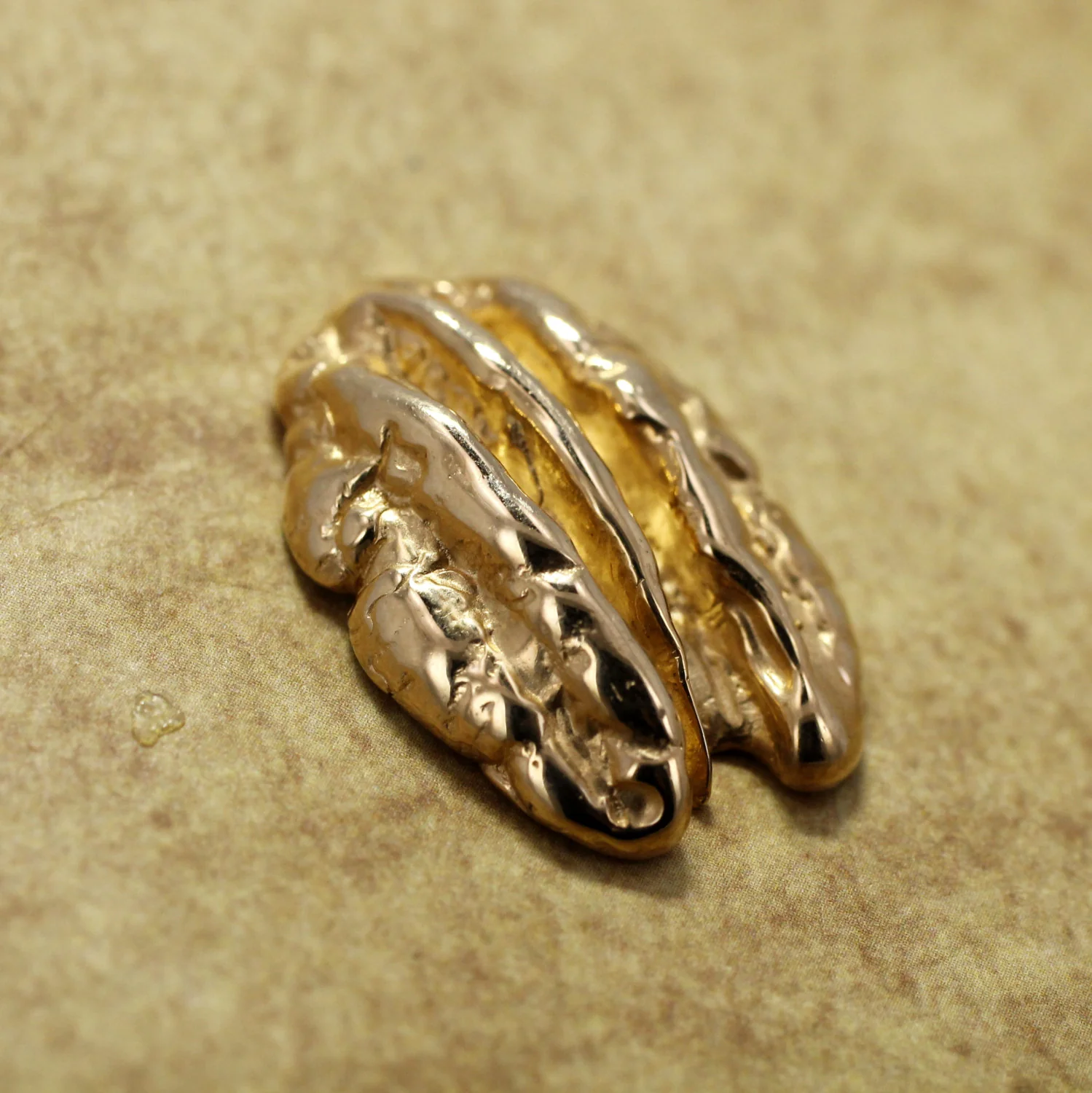 What is the height of the Solid Gold Pecan Tie Tack or Pin?