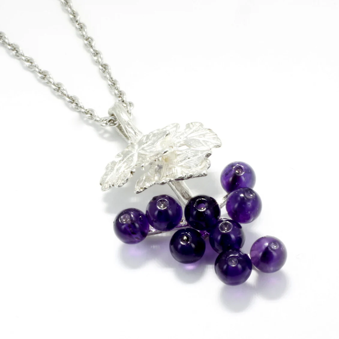 Medium Amethyst Grape Cluster Necklace made in Sterling Silver Questions & Answers