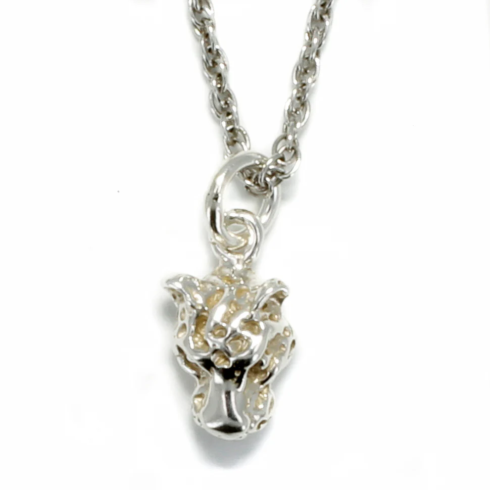 What is the width of the leopard head pendant?