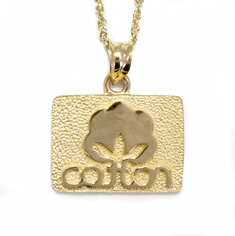 Small Cotton Inc 14kt Gold necklace with Seal of Cotton Logo Questions & Answers