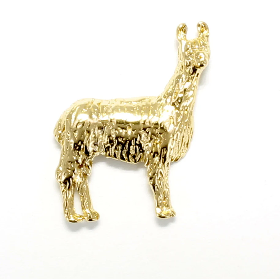 Gold Llama Tie Tack for men in 14kt Gold Vermeil with Llama lapel pin for man or woman Questions & Answers