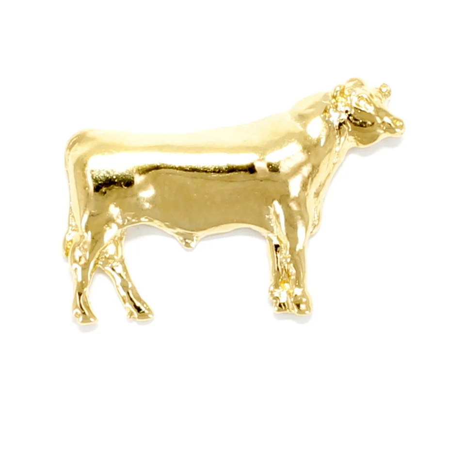 What are the dimensions of the bull tie tack or pin?
