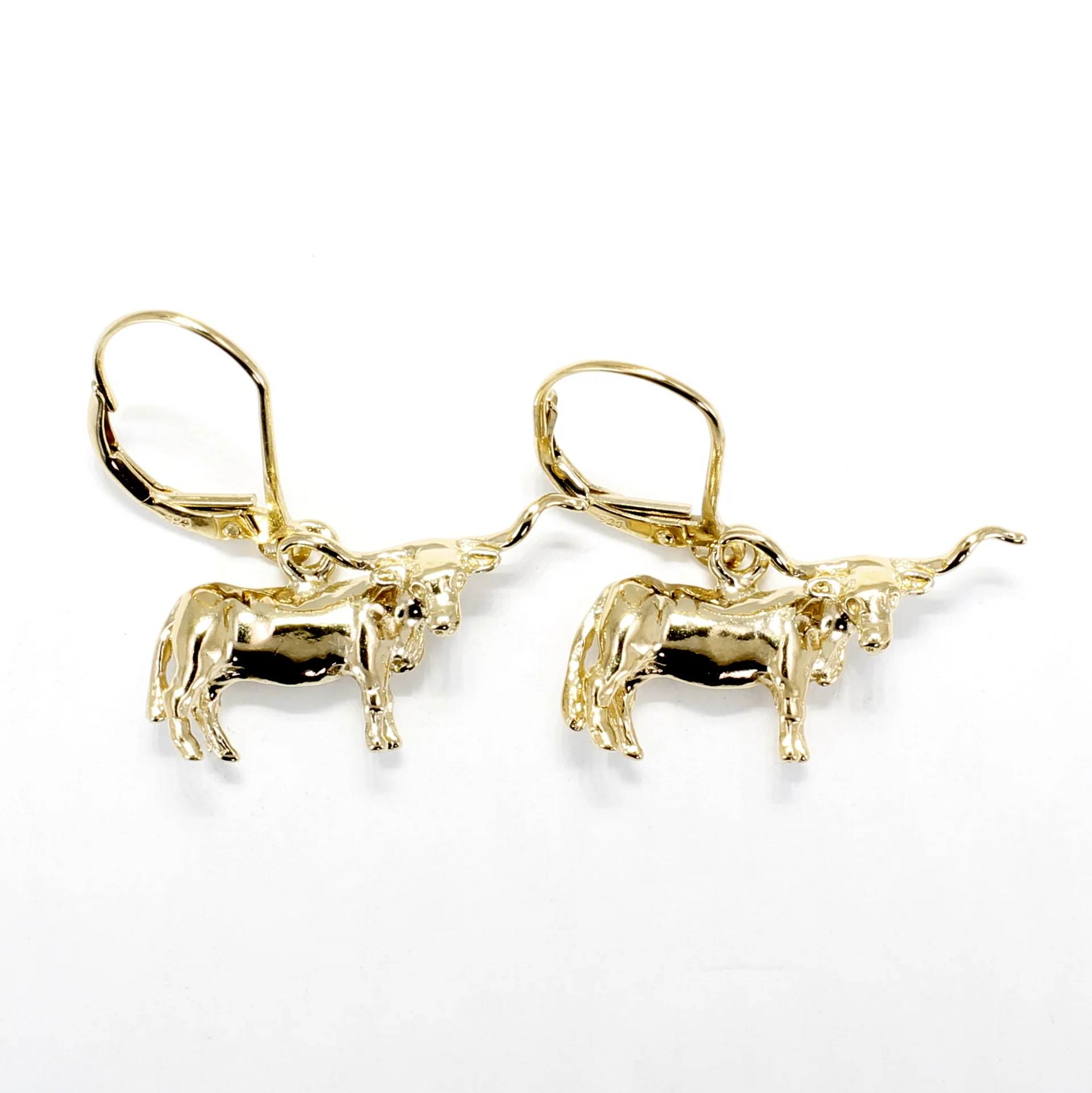 14kt Yellow Gold Vermeil Texas Longhorns Dangle Earrings Questions & Answers
