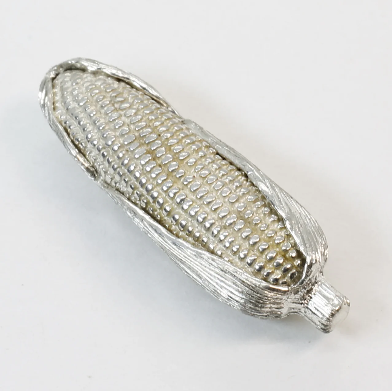 Corn Tie Tack/Lapel Pin with 925 Sterling Silver Ear of Corn Questions & Answers