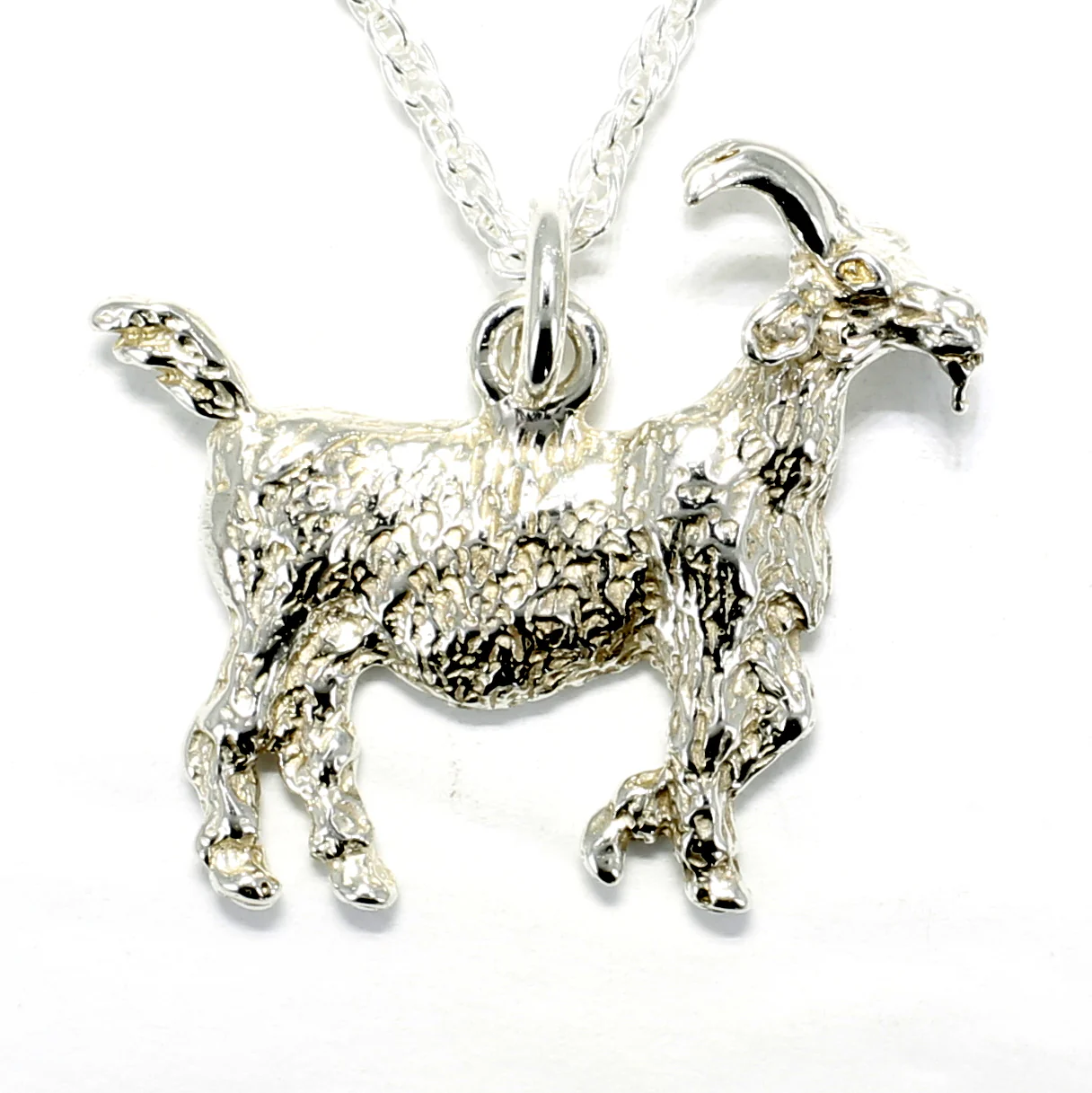 Large Silver Billy Goat Necklace in 925 Sterling Silver Big Horn Goat Questions & Answers