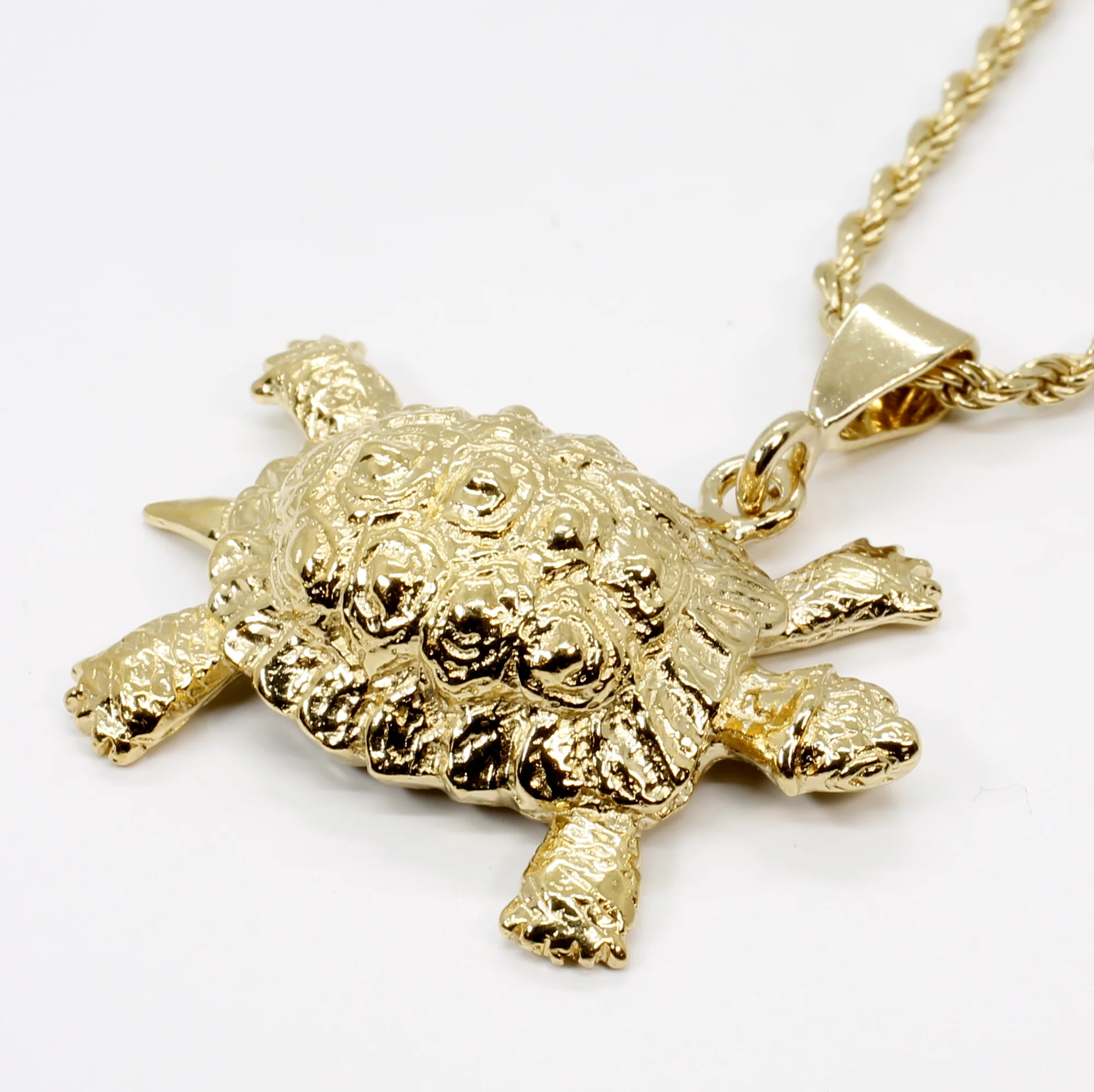 Gold Turtle Necklace with Giant Size 14kt Gold Vermeil Land Turtle or Tortoise Questions & Answers