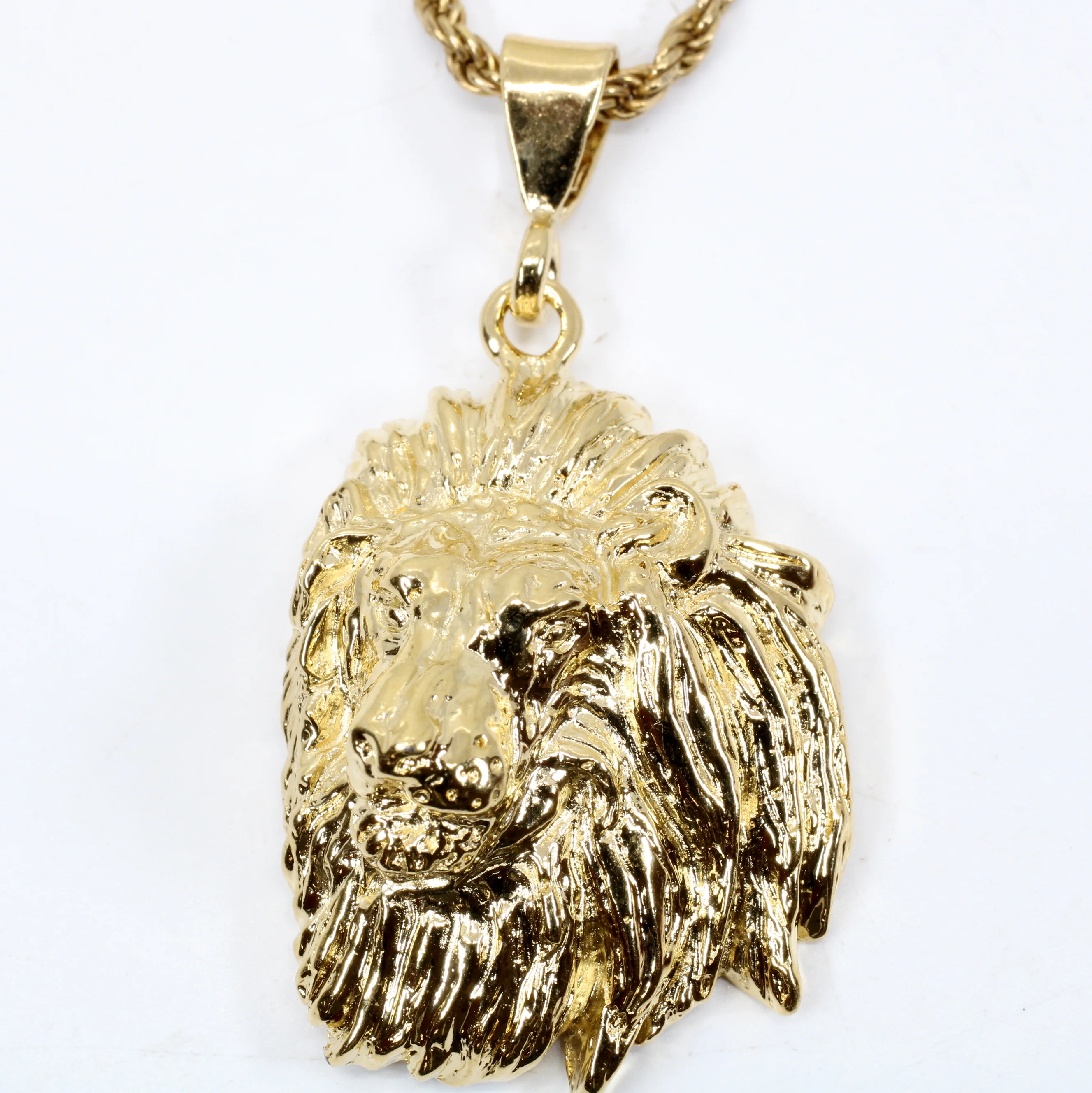 What is the height of the lion head pendant?