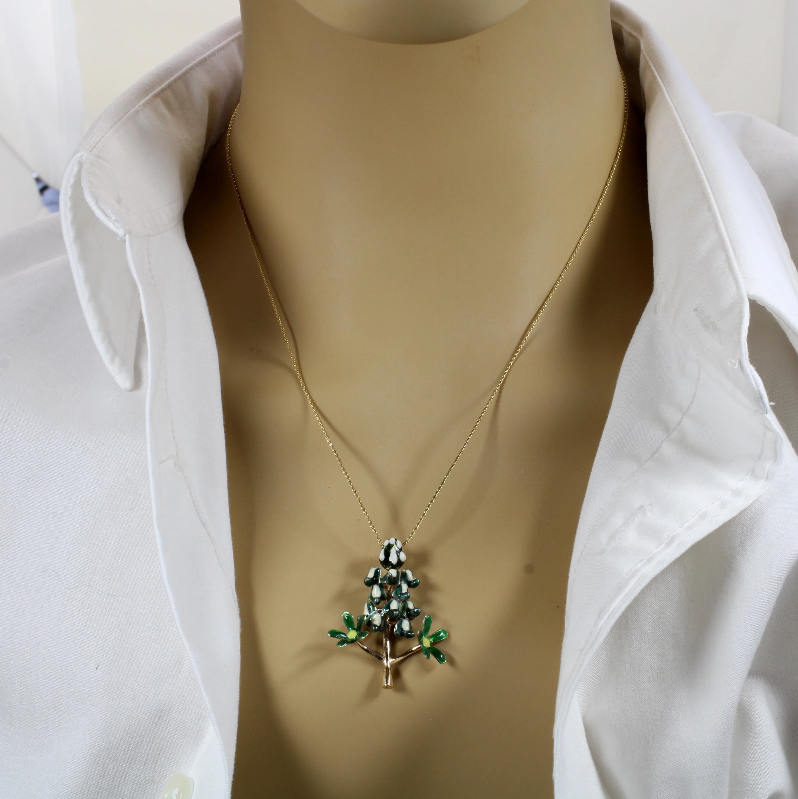 Texas Bluebonnet Necklace for her handmade artisan piece Questions & Answers