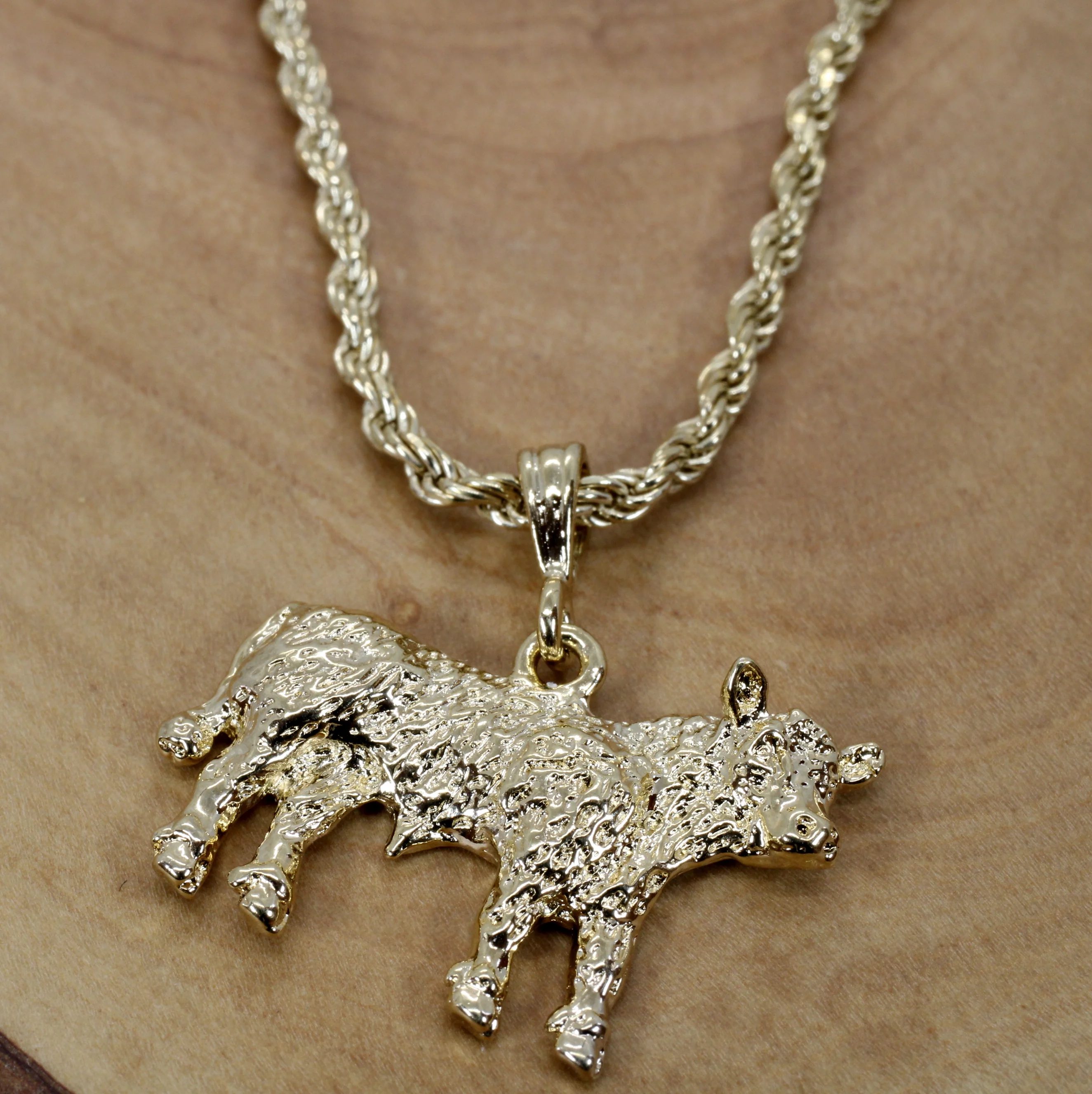 What is the width of the Hereford Steer necklace?