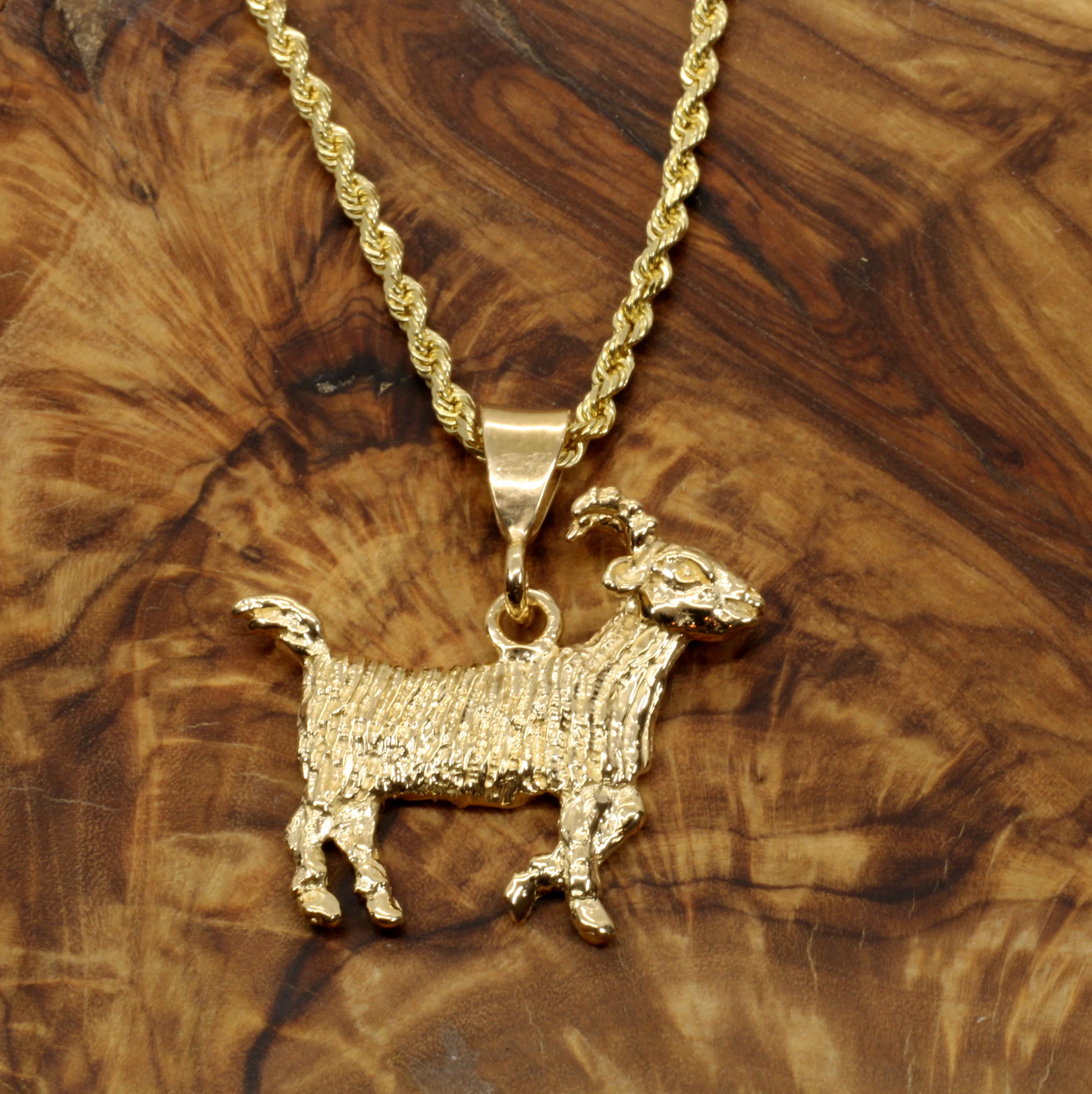 Large Gold G.O.A.T. goat Necklace made in solid 14kt gold for him or her Questions & Answers