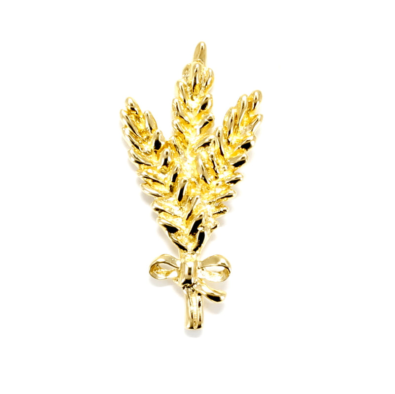 Triple Wheat Head Tie Tack / Lapel Pin in Silver or Gold Vermeil