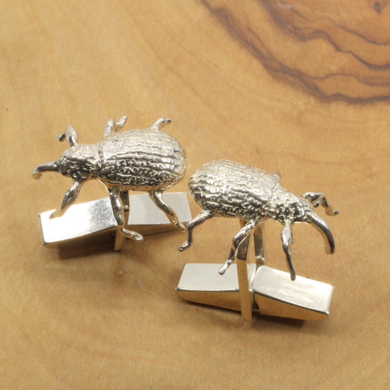 Cotton Boll Weevel Cuff Links made in solid 925 Sterling Silver