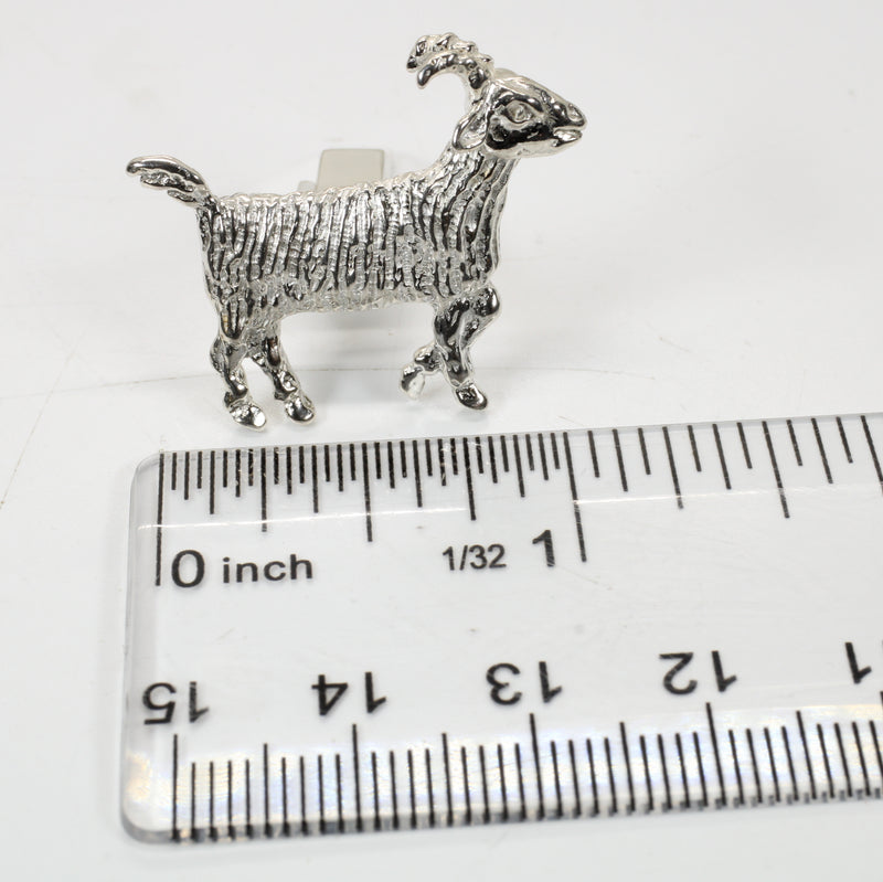 G.O.A.T. Cuff Links made in Sterling Silver: Greatest of all time Gift