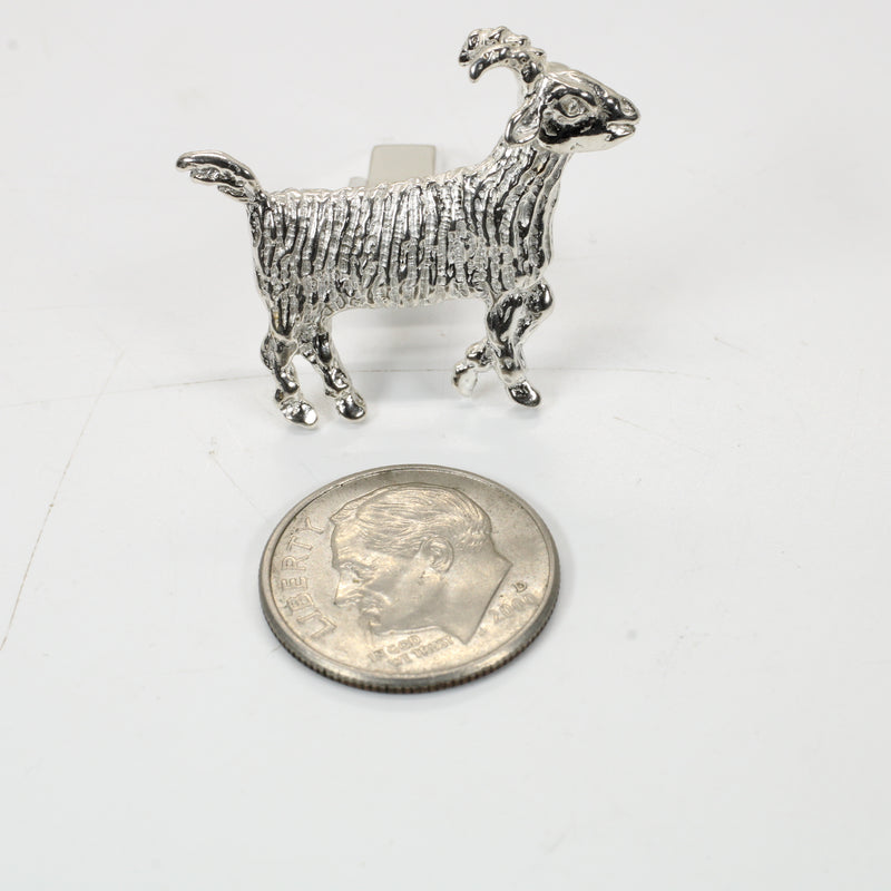 G.O.A.T. Cuff Links made in Sterling Silver: Greatest of all time Gift
