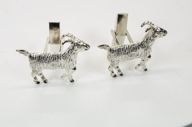 G.O.A.T. Cuff Links made in Sterling Silver: Greatest of all time Gift