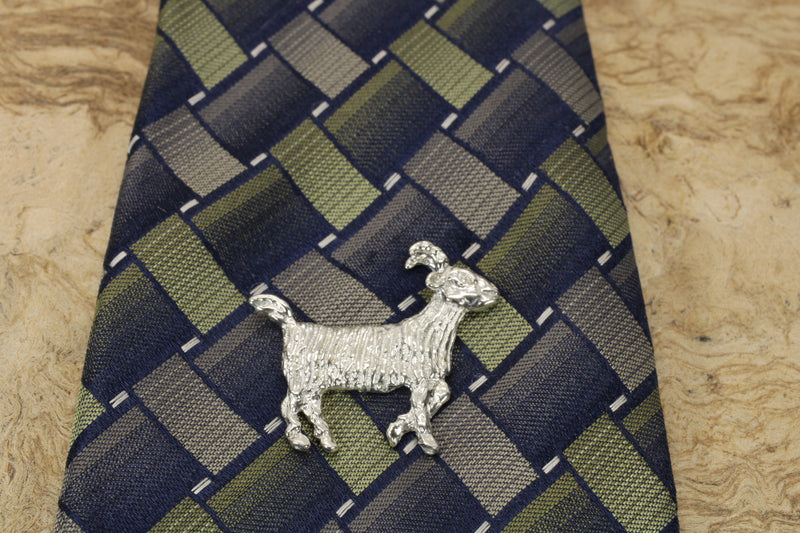 G.O.A.T. Tie Tack made in Sterling Silver: Greatest of all time Gift