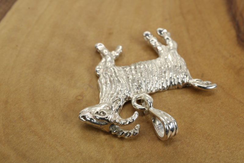 Large G.O.A.T. goat Necklace made in 925 Sterling Silver for him or her