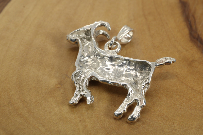 Large G.O.A.T. goat Necklace made in 925 Sterling Silver for him or her