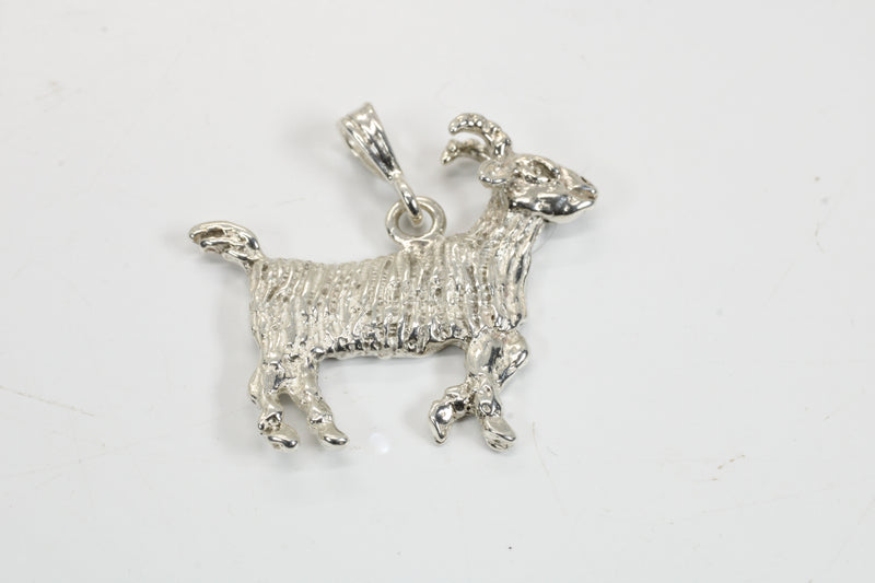 Large G.O.A.T. goat Necklace made in 925 Sterling Silver for him or her