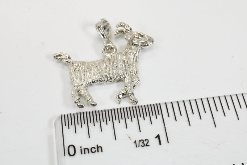 Large G.O.A.T. goat Necklace made in 925 Sterling Silver for him or her