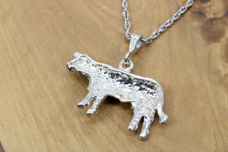 Large Show Hereford or Charolais Cow Necklace for Him or Her