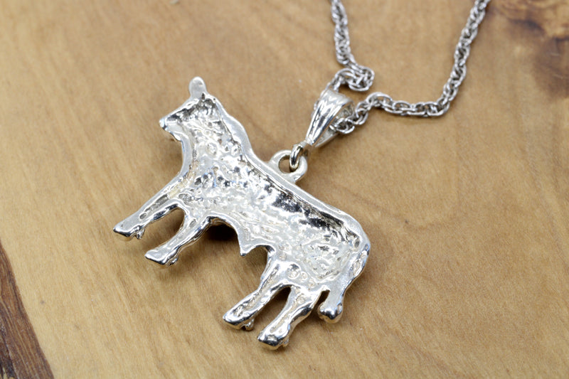 Large Prize Show Hereford or Charolais Steer Necklace for Him or Her
