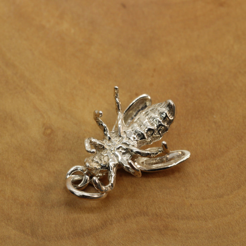 Honeybee Necklace in Actual Size made in 925 Sterling Silver for a beekeeper