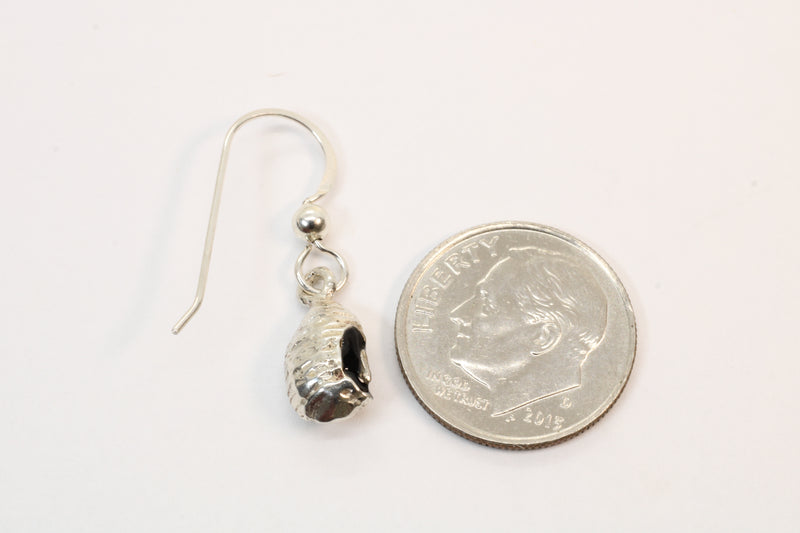 Silver black-eyed pea necklace or charm or Earrings in 925 Sterling Silver