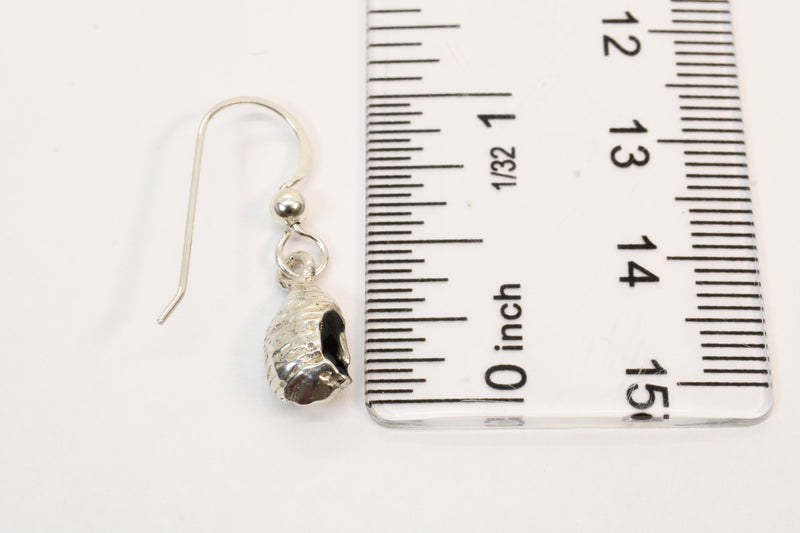 Silver black-eyed pea necklace or charm or Earrings in 925 Sterling Silver