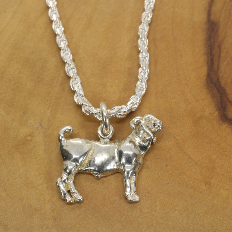 Champion Silver Boer Goat Necklace for Him or Her Made In 925 Sterling Silver