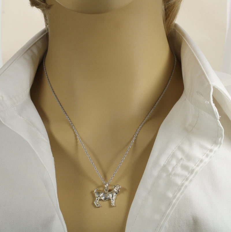 Champion Silver Boer Goat Necklace for Him or Her Made In 925 Sterling Silver