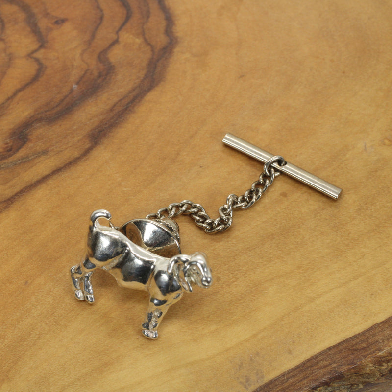 Champion Boer Goat Tie Tack or lapel pin or hat pin in 925 Sterling Silver