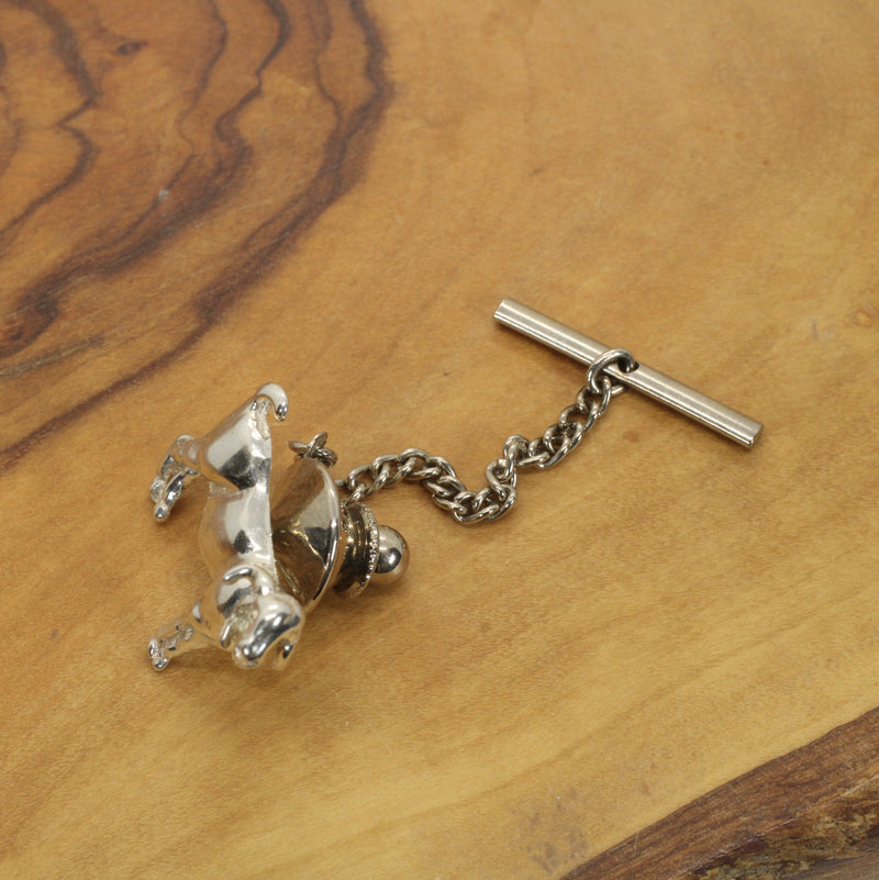 Champion Boer Goat Tie Tack or lapel pin or hat pin in 925 Sterling Silver
