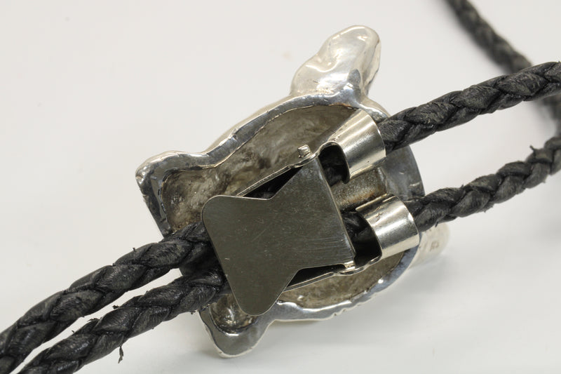 Large Silver Cougar Head or Mountain Lion Head Bolo Tie